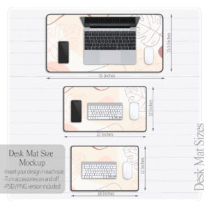 Desk Mat Mockup Size Guide 036