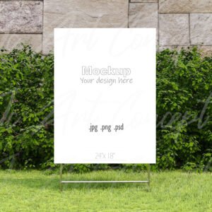 Vertical Yard Sign Mockup