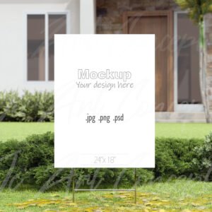 Vertical Yard Sign Mockup