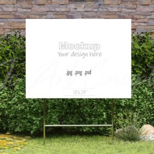 Yard Sign Mockup Horizontal