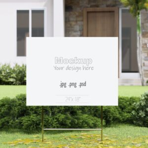 Yard Sign Mockup Horizontal
