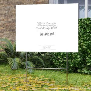 Yard Sign Mockup Horizontal